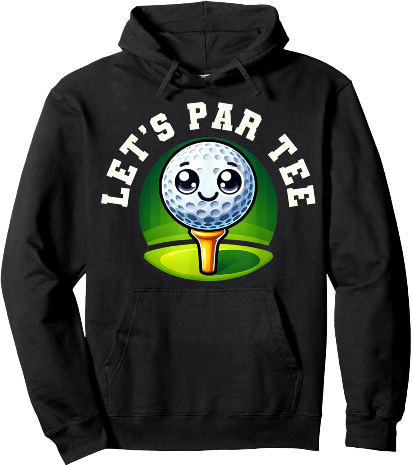 Funny Kids Golf Graphic - Let's Par Hoodie - Hoodie | Black