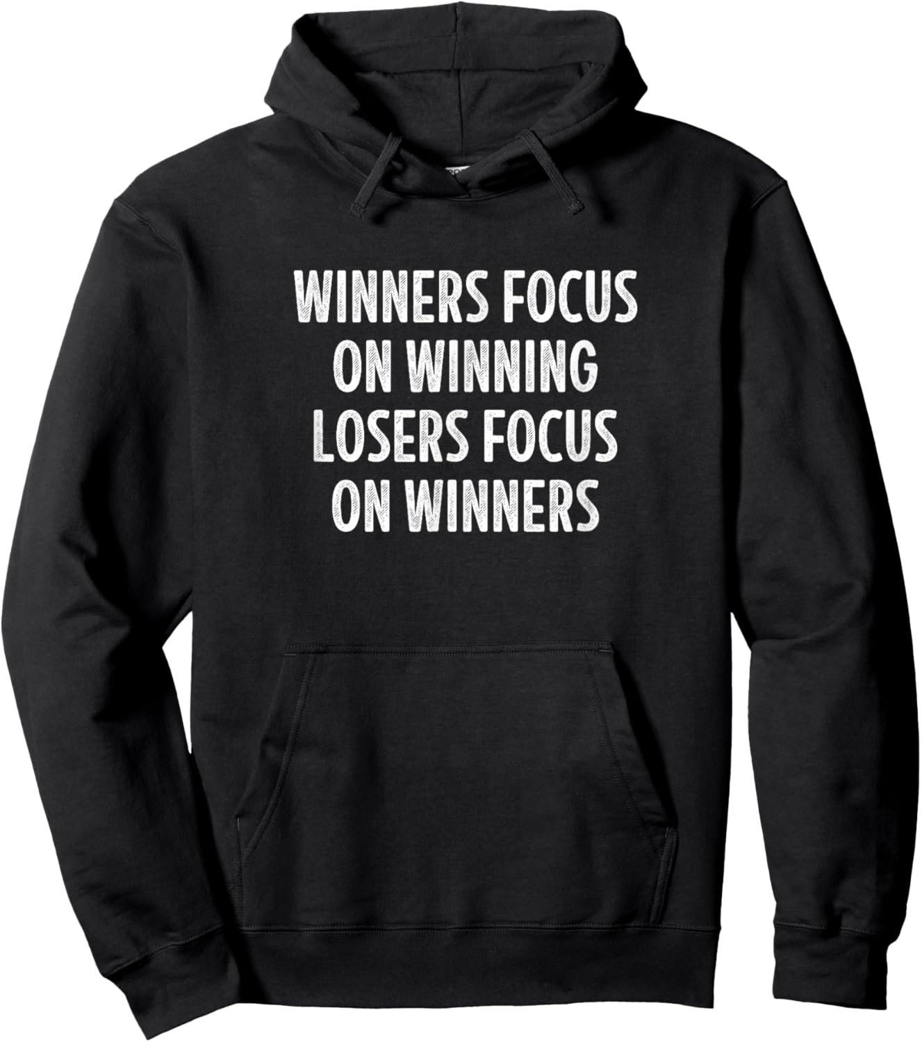 Winners Focus On Winning - Losers Focus On Winners - Retro Hoodie - Hoodie | Black