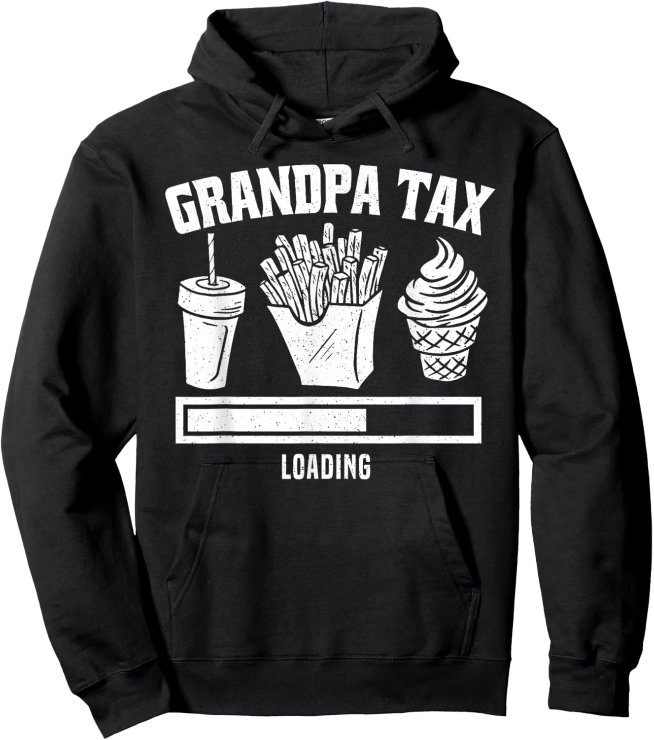 Grandpa Tax Loading Fathers Day Grandpa Tax Hoodie - Hoodie | Black