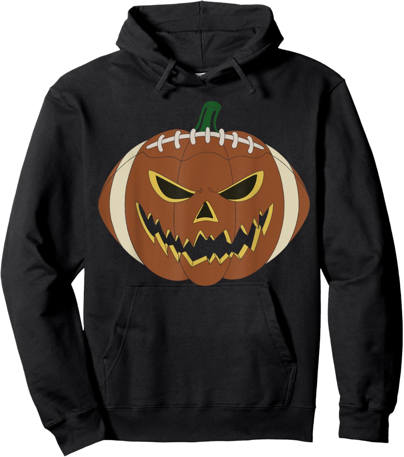 Vintage football Player Pumpkin Costume Halloween Scary Hoodie - Hoodie | Black