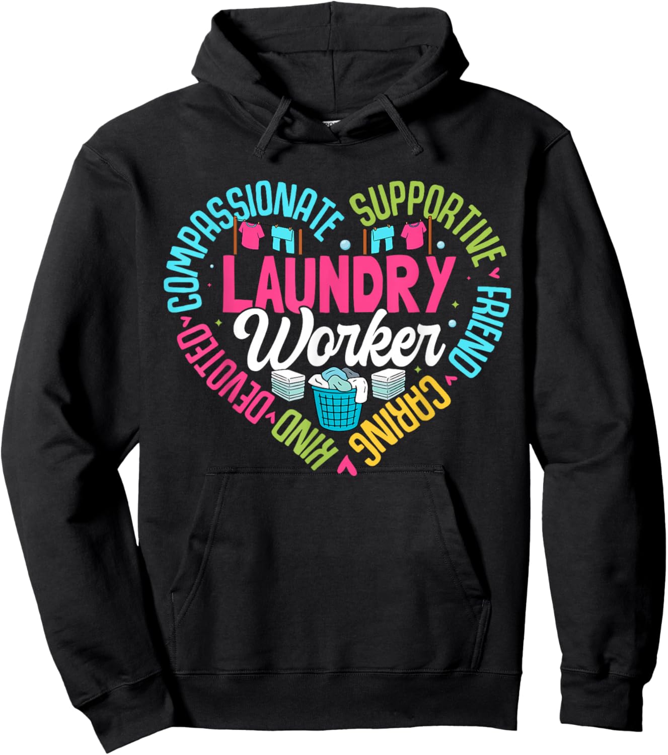 Funny Laundry Appreciation Laundry Worker Hoodie - Hoodie | Black