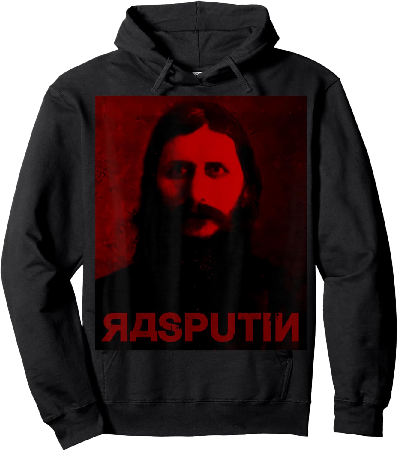andrea tristano Grigori Yefimovich Rasputin Portrait Dark Red Black Art , Small Hoodie - Hoodie | Black