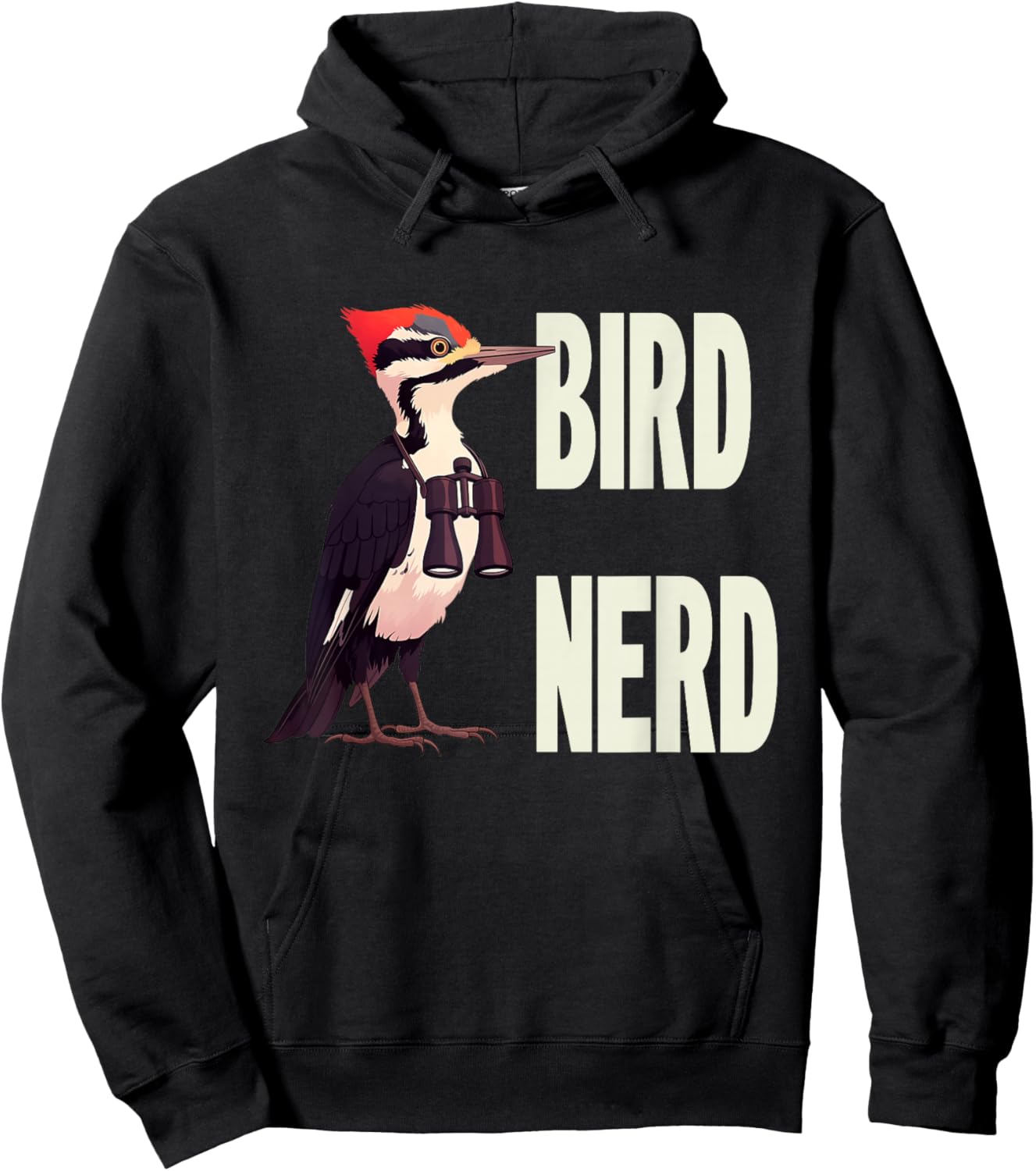 Funny Bird Nerd Bird Watching Graphic Hoodie - Hoodie | Black