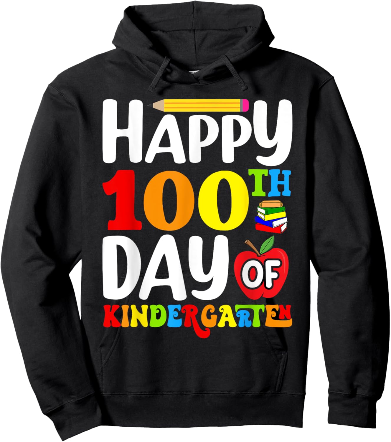 100th Day of Kindergarten Teacher Kids 100 Days Smarter Hoodie - Hoodie | Black