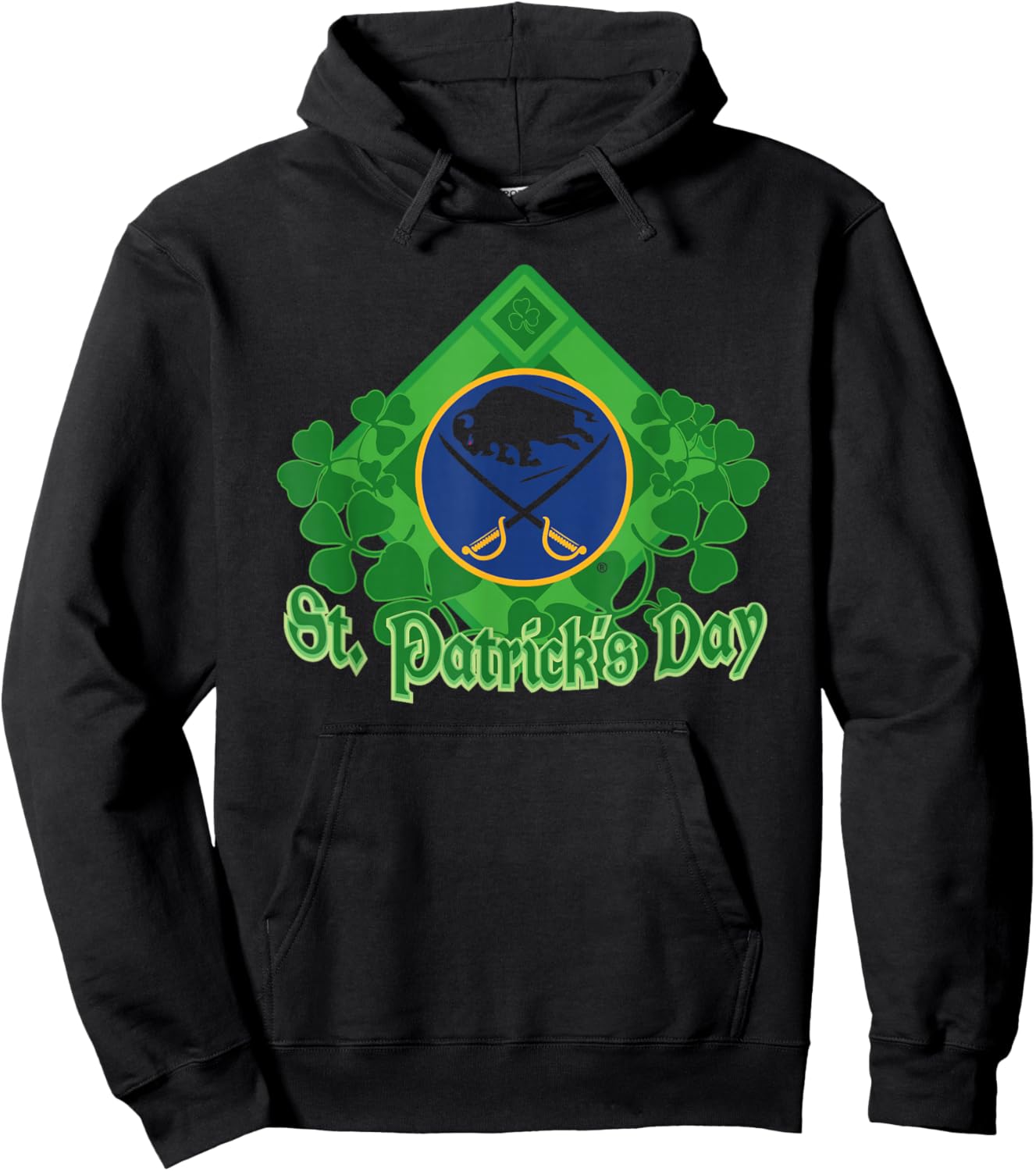 Buffalo Sabres St. Patrick's Day White Officially Licensed Hoodie - Hoodie | Black