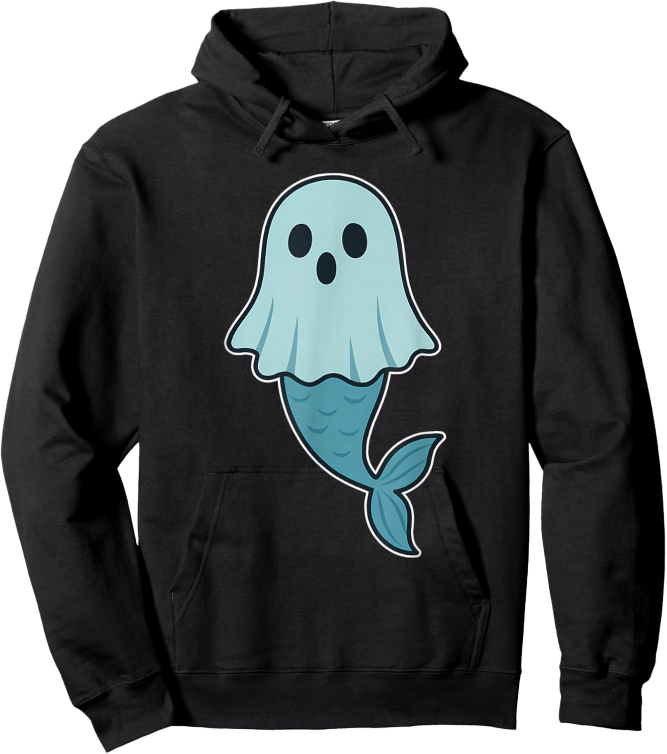 Mermaid Ghost Hoodie - Hoodie | Black