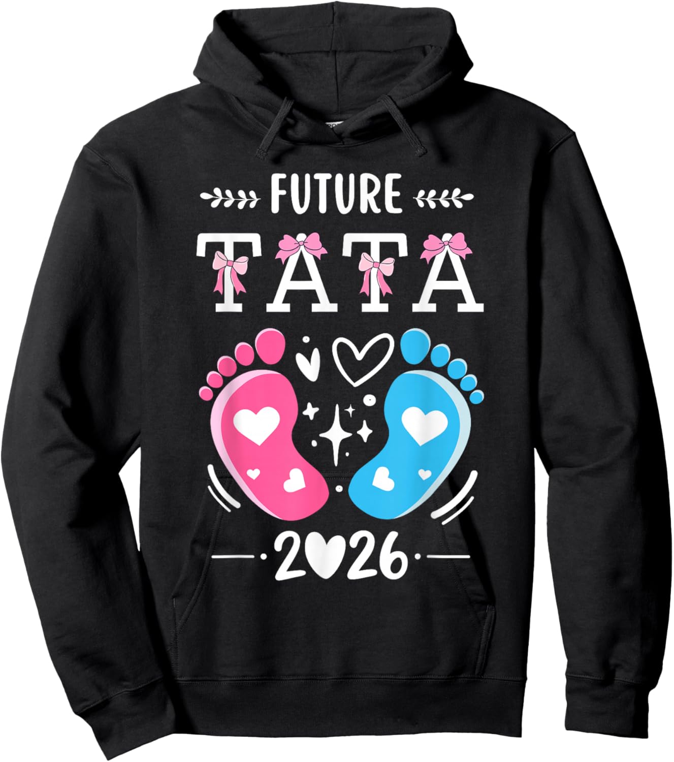 Future Tata 2026 Announcement Pregnancy Future Aunty Announcement Hoodie - Hoodie | Black