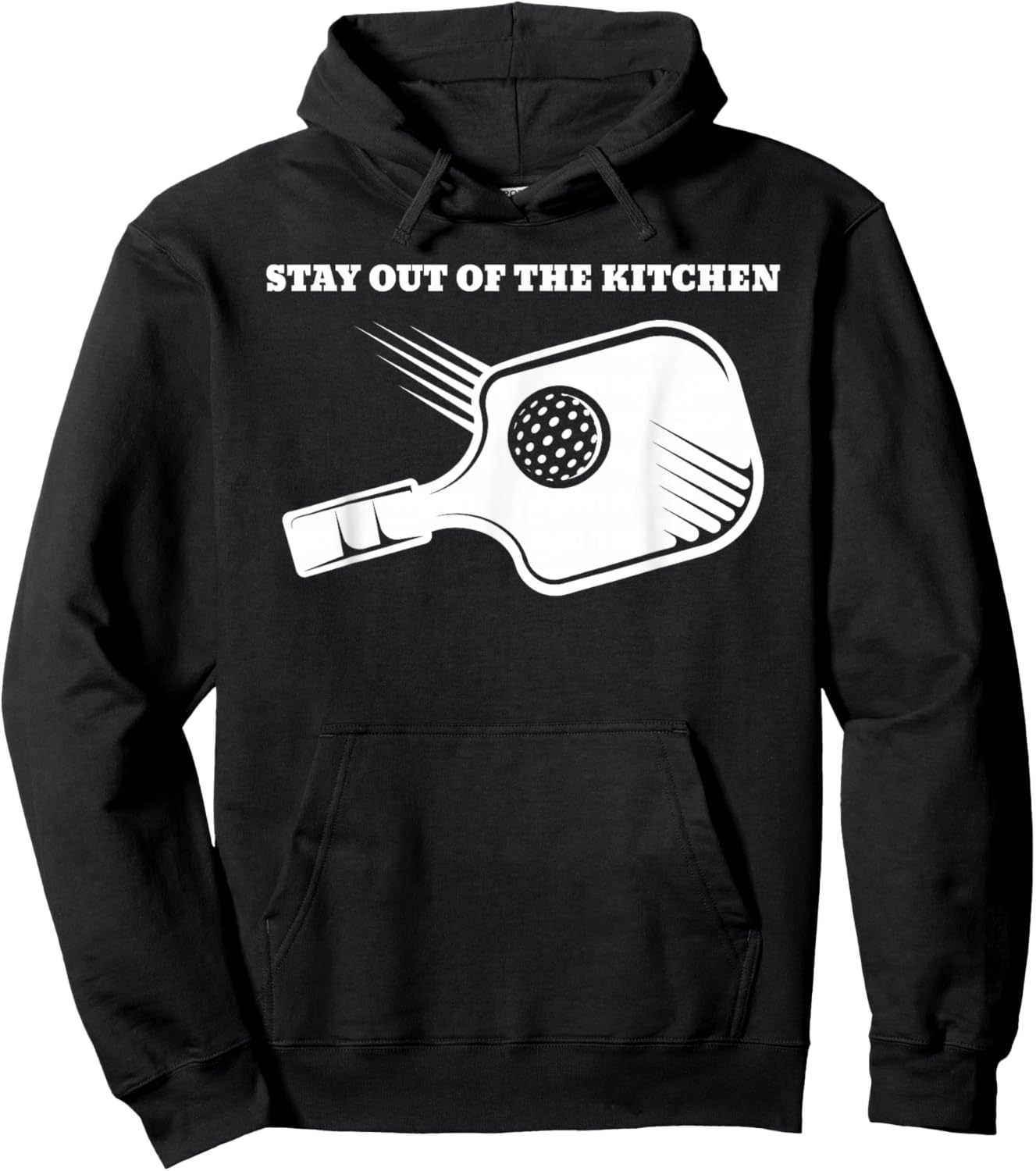 Funny Pickleball Stay out of the Kitchen Hoodie - Hoodie | Black