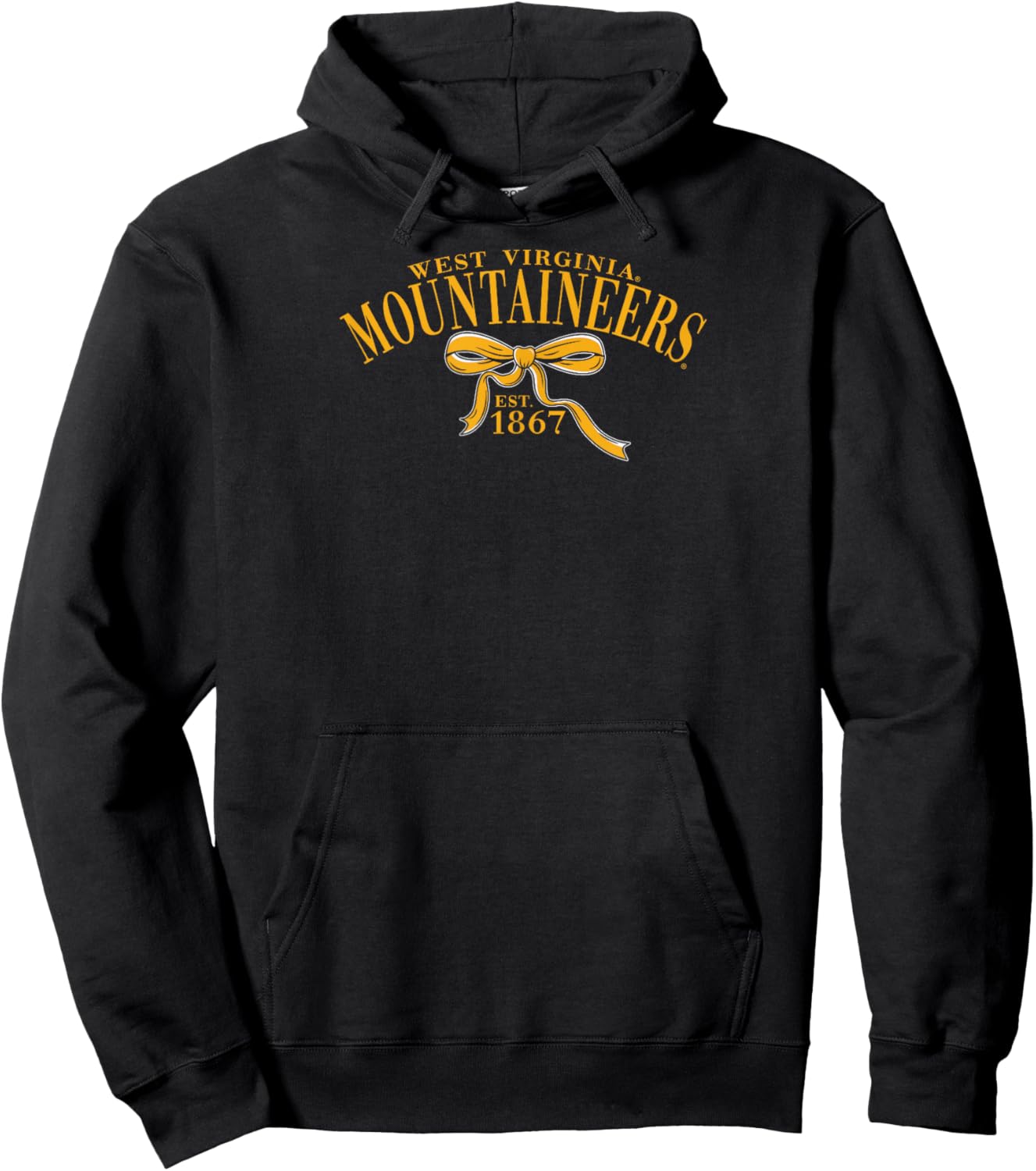 West Virginia Mountaineers Bow Arch Navy Officially Licensed Hoodie - Hoodie | Black