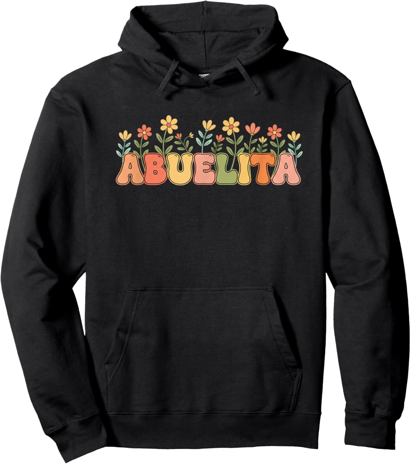 Grandparent Abuelita Floral Abuela Mother's Day Hoodie - Hoodie | Black