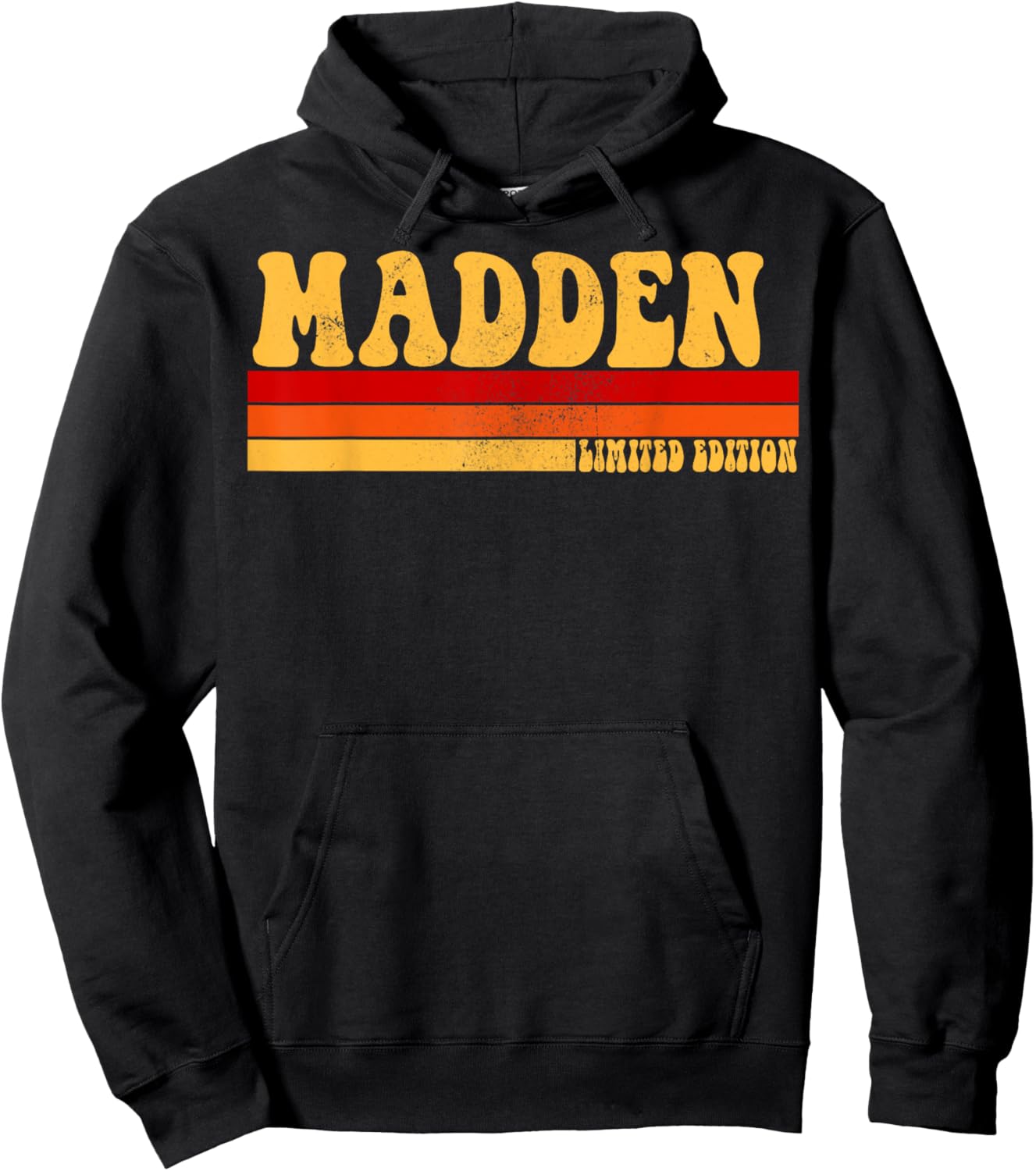 MADDEN Name Personalized Idea Men Retro Vintage MADDEN Hoodie - Hoodie | Black