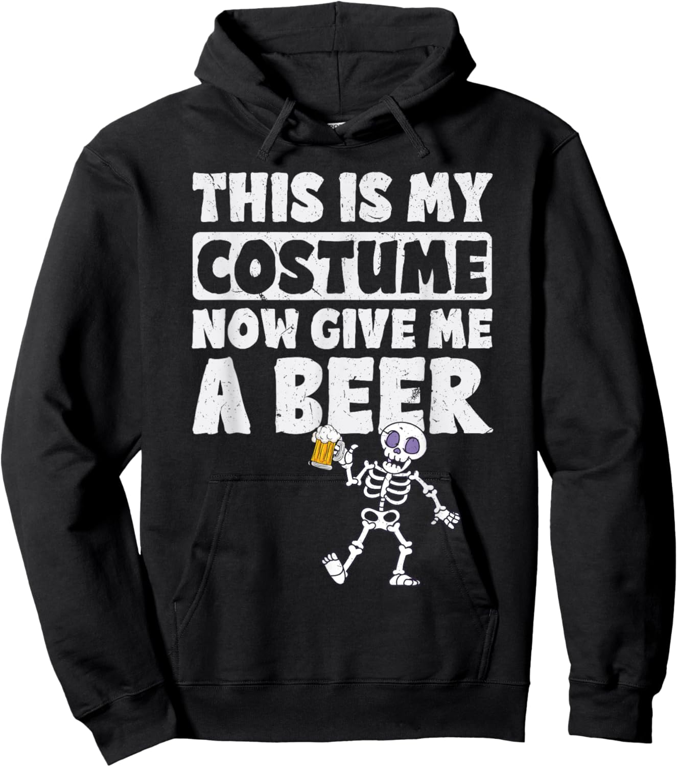 This Is My Halloween Costume Now Give me a Beer Halloween Hoodie - Hoodie | Black