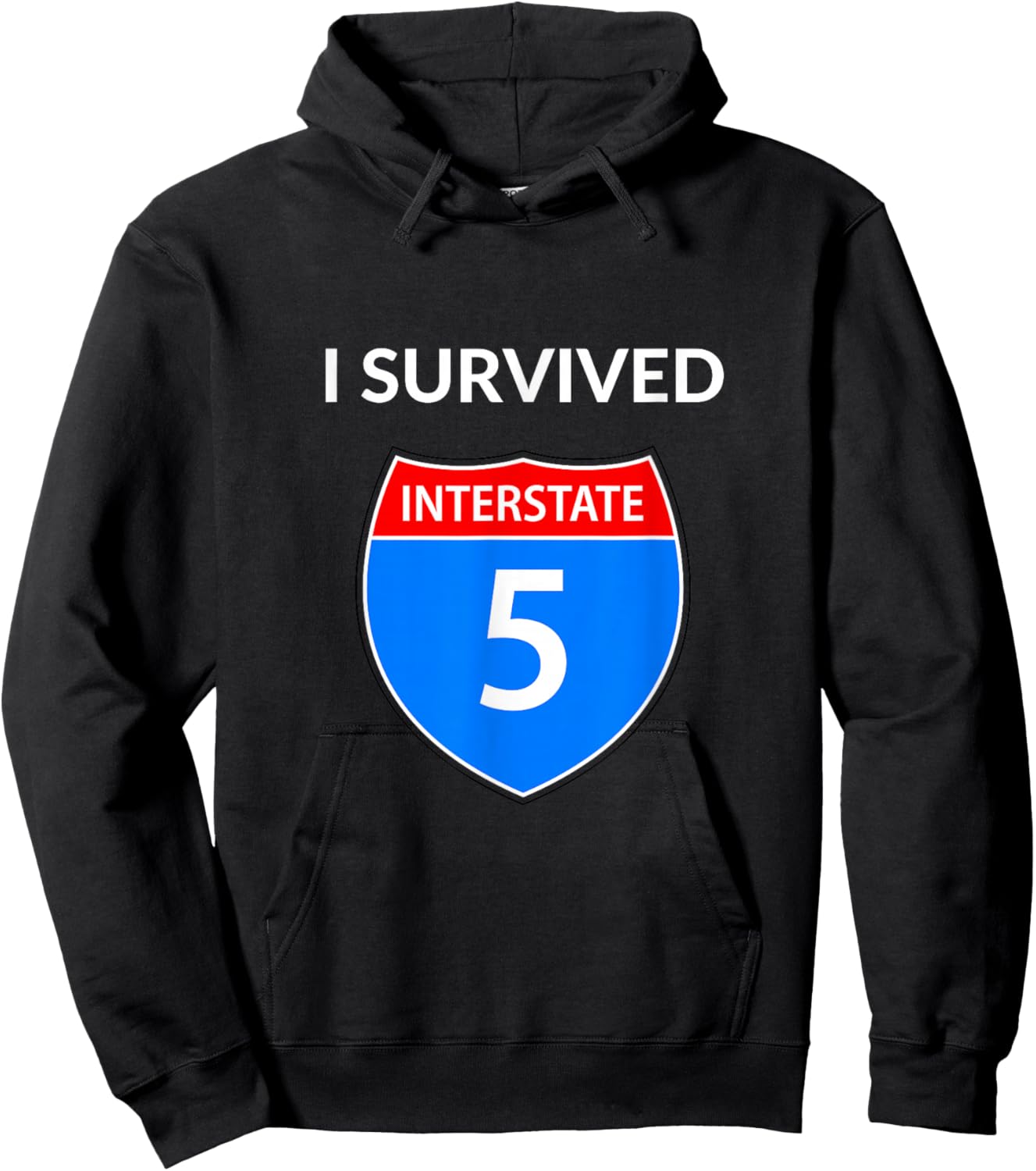I Survived Interstate 5 (I-5) Hoodie - Hoodie | Black
