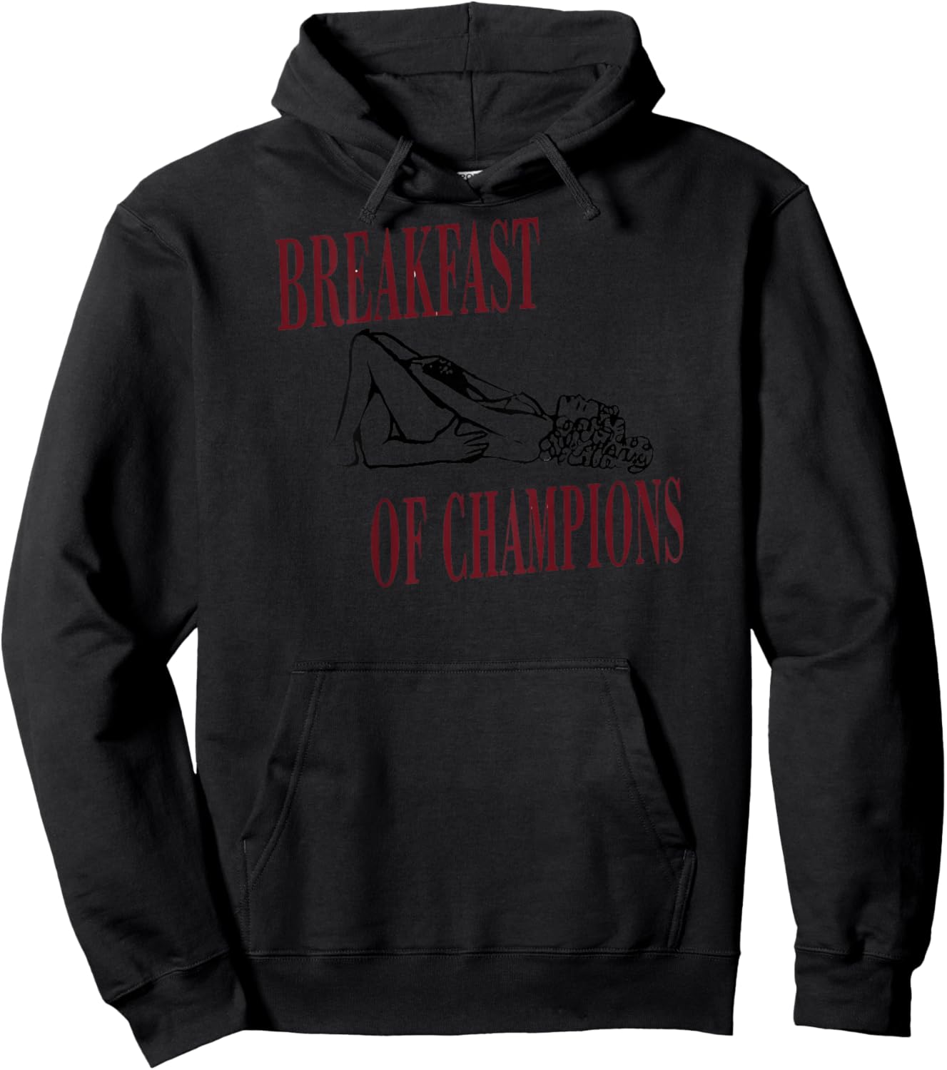 Breakfast of Champions drôle Inscription rétro Homme fête Hoodie - Hoodie | Black
