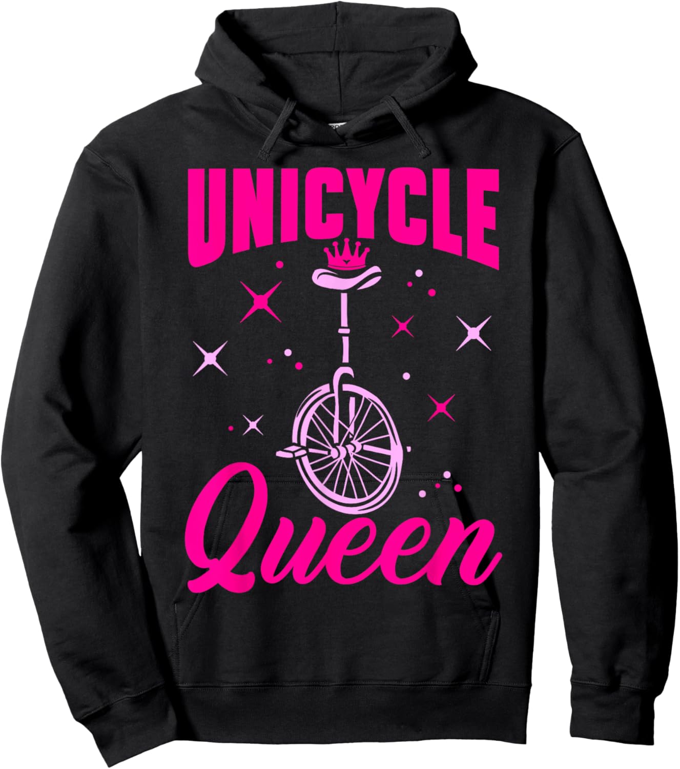 Monocycle Unicycle Queen Monocyclist Hoodie - Hoodie | Black