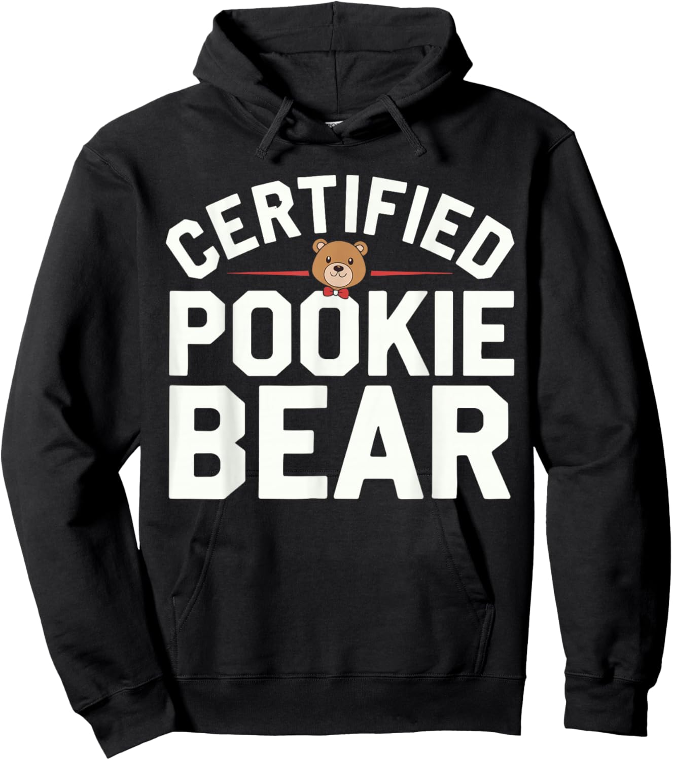 Certified Pookie Bear Meme Funny Memes Internet Memes GenZ Hoodie - Hoodie | Black