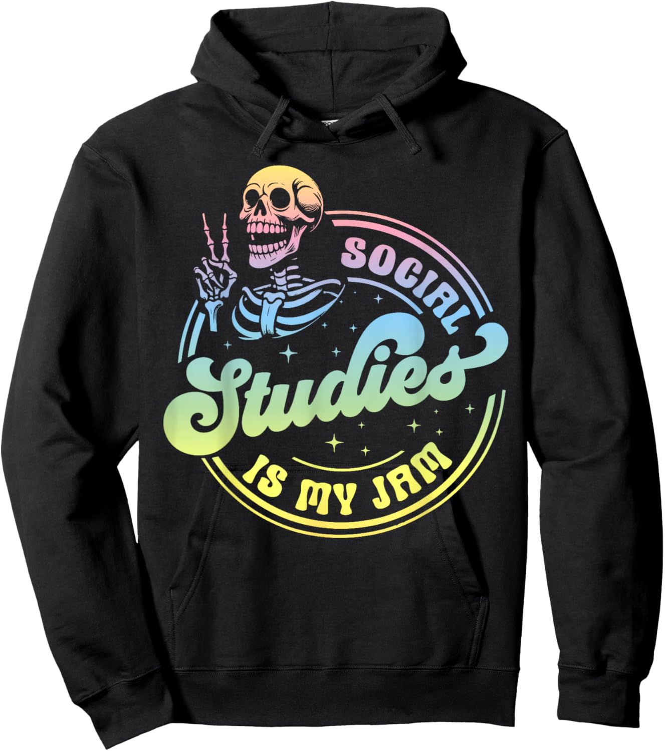 Social Studies is My Jam Skeleton History Teacher Costume Hoodie - Hoodie | Black