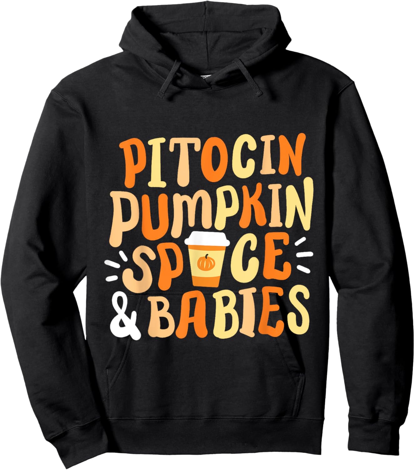 Halloween Labor And Delivery L&D Nurse Fall Pumpkins Midwife Hoodie - Hoodie | Black