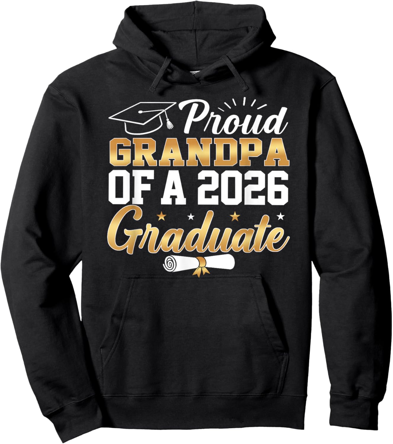 Senior Graduation Proud Grandpa of A Class of 2026 Graduate Hoodie - Hoodie | Black