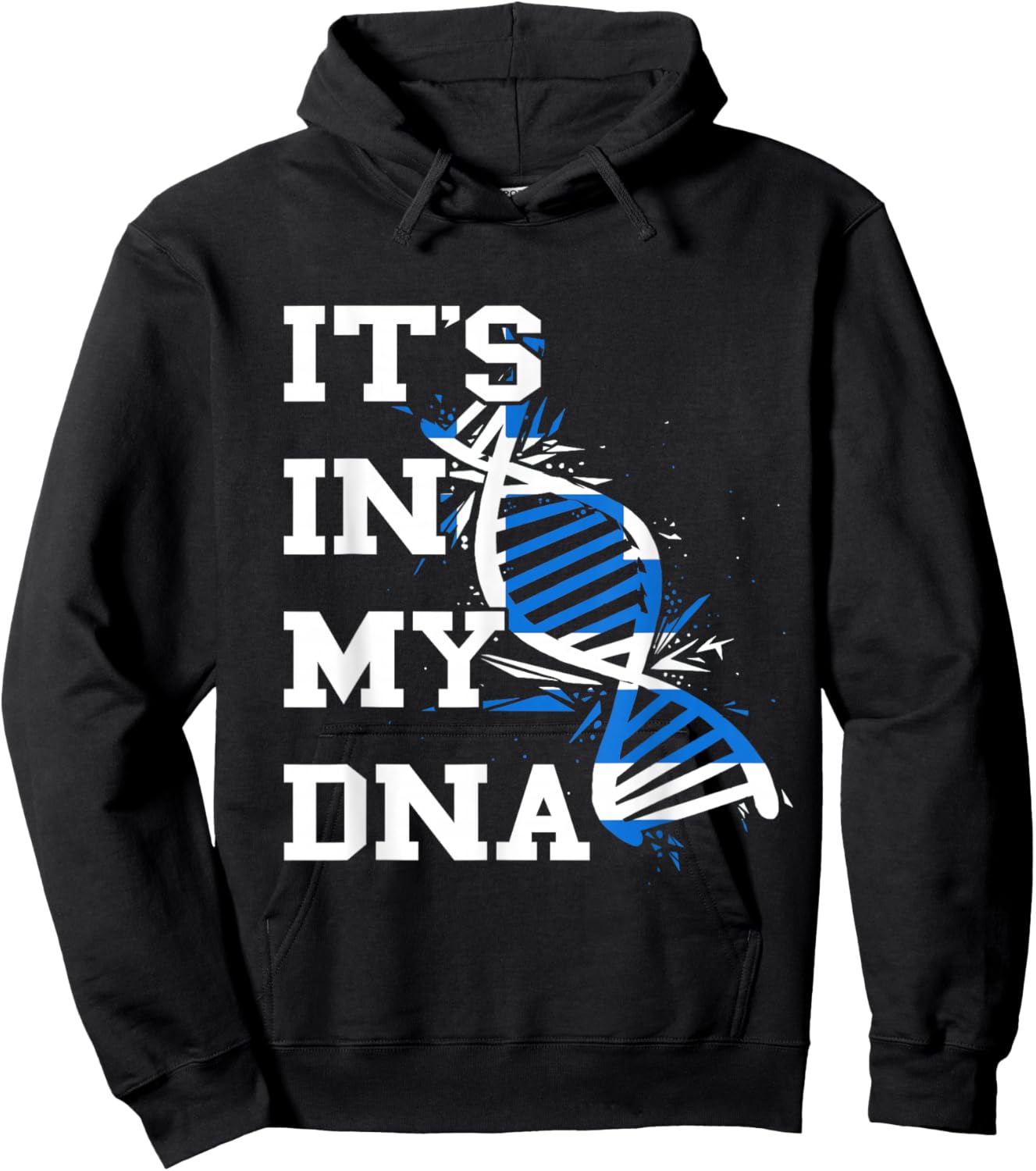 Greece It's In My DNA Hellenic Greek Flag Greek Roots Hoodie - Hoodie | Black