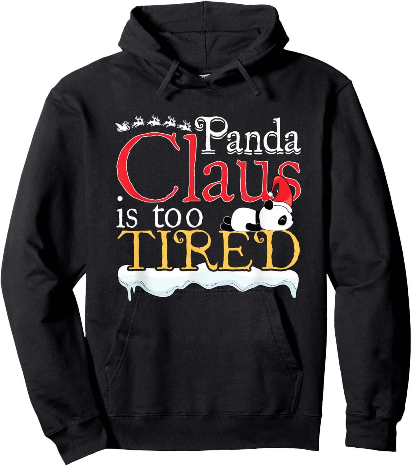 Panda Bear Cute Animal Lover Funny Panda Ugly Christmas Hoodie - Hoodie | Black