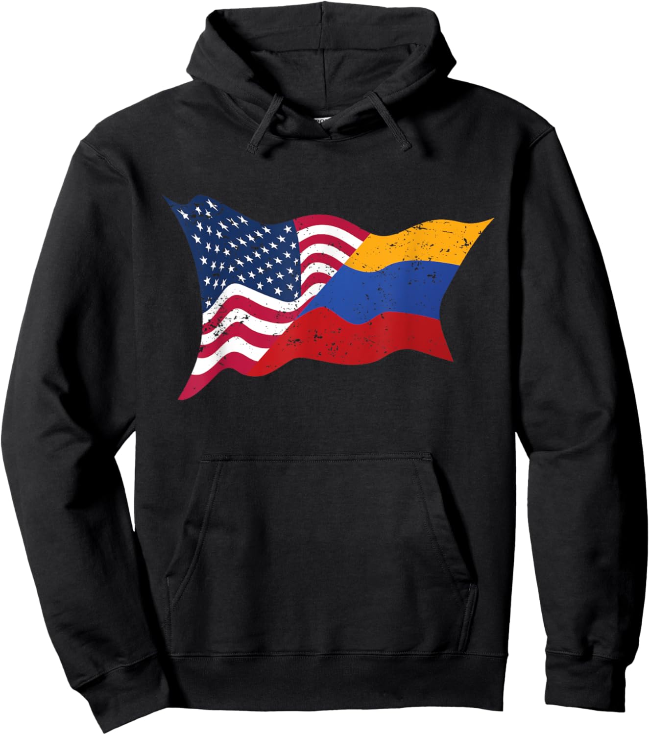 Colombia Dual Citizen American USA Flag Colombian Gift Hoodie - Hoodie | Black