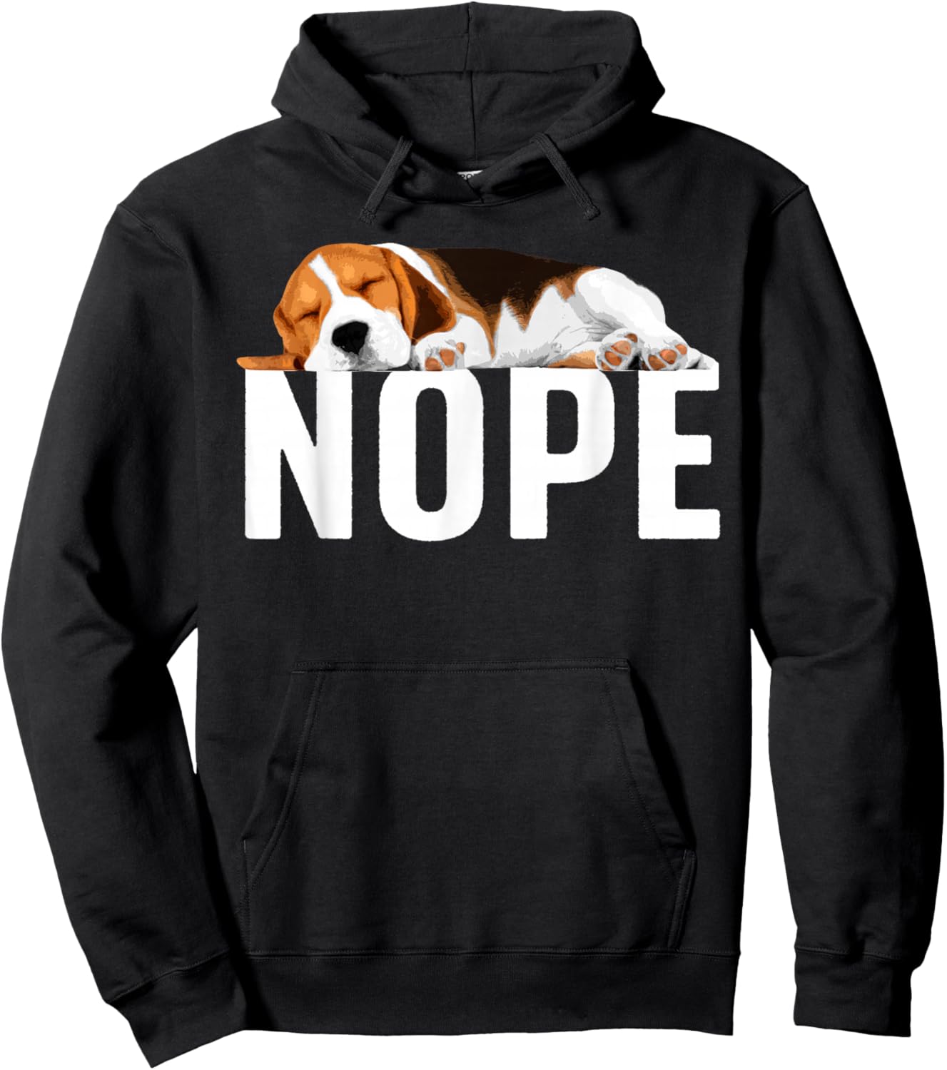 Funny Beagle Art Women Nope Beagle Dog Beagle Lover Hoodie - Hoodie | Black