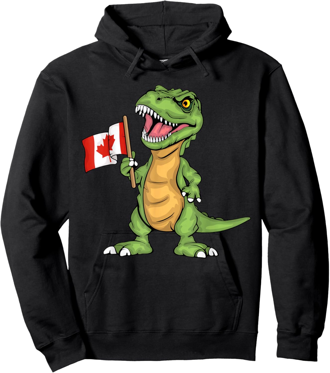 Canada Souvenir Kids Canadian Lover T-Rex Canada Hoodie - Hoodie | Black