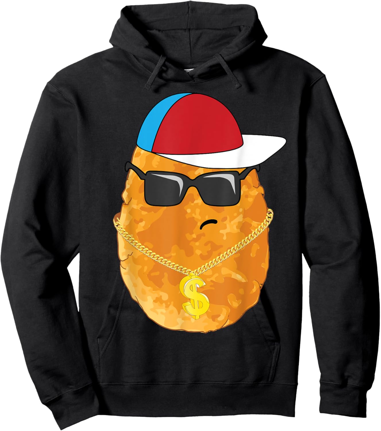 Cool Chicken Nugget Art For Boys Kids Chicken Nugget Lover Hoodie - Hoodie | Black