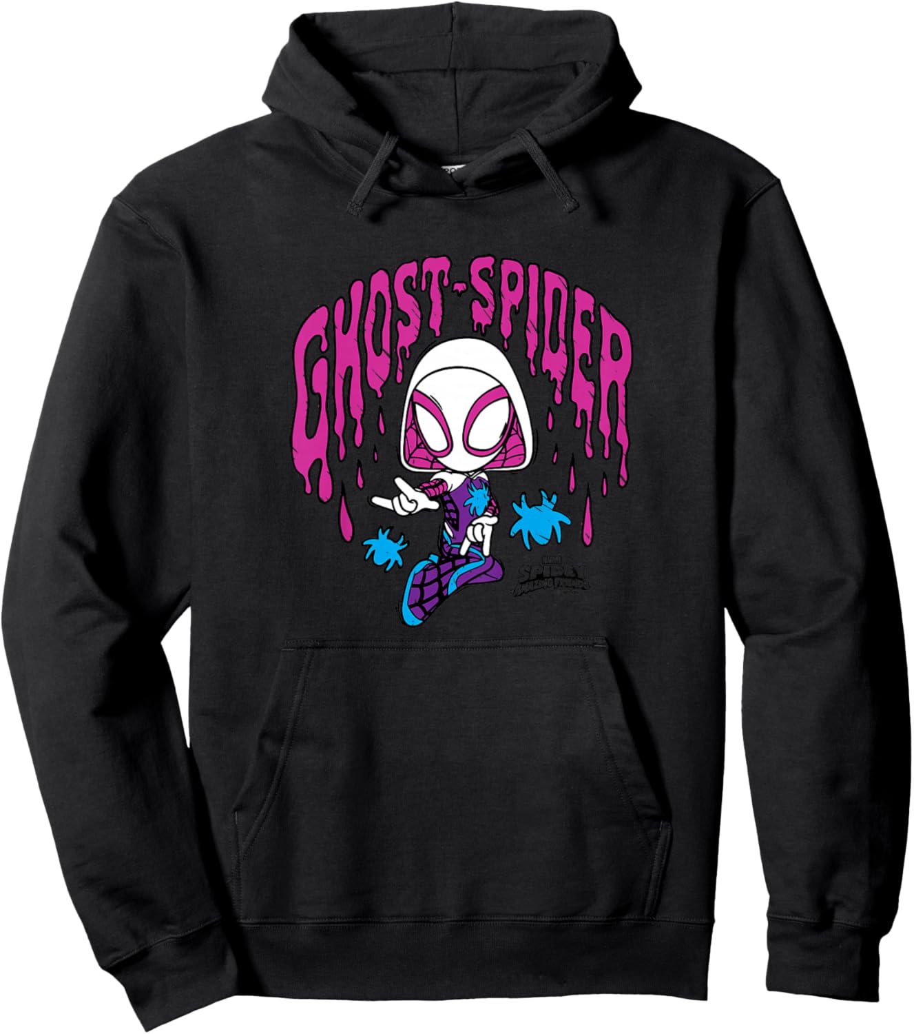 Kids Spidey and His Amazing Friends - Ghost Spider Scribble Hoodie - Hoodie | Black