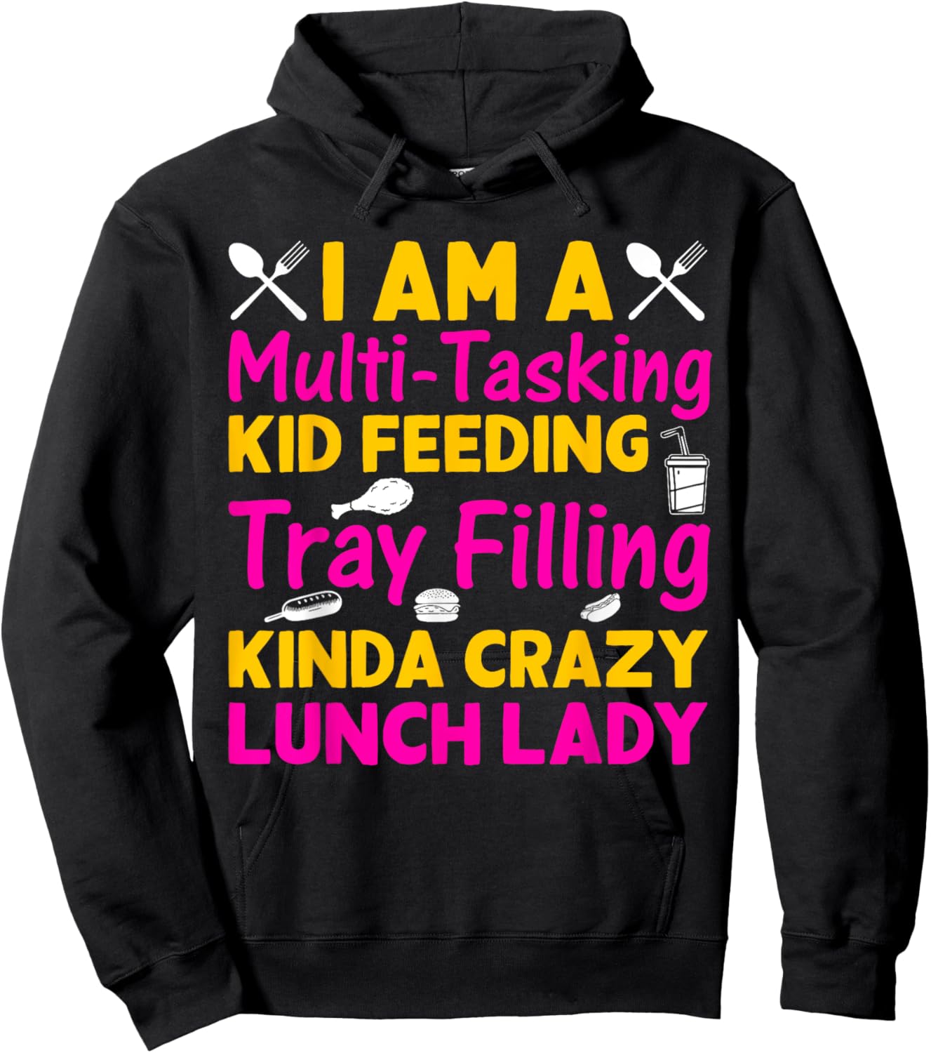 Lunch Lady Cafeteria Worker School Food Service Crew Kitchen Hoodie - Hoodie | Black