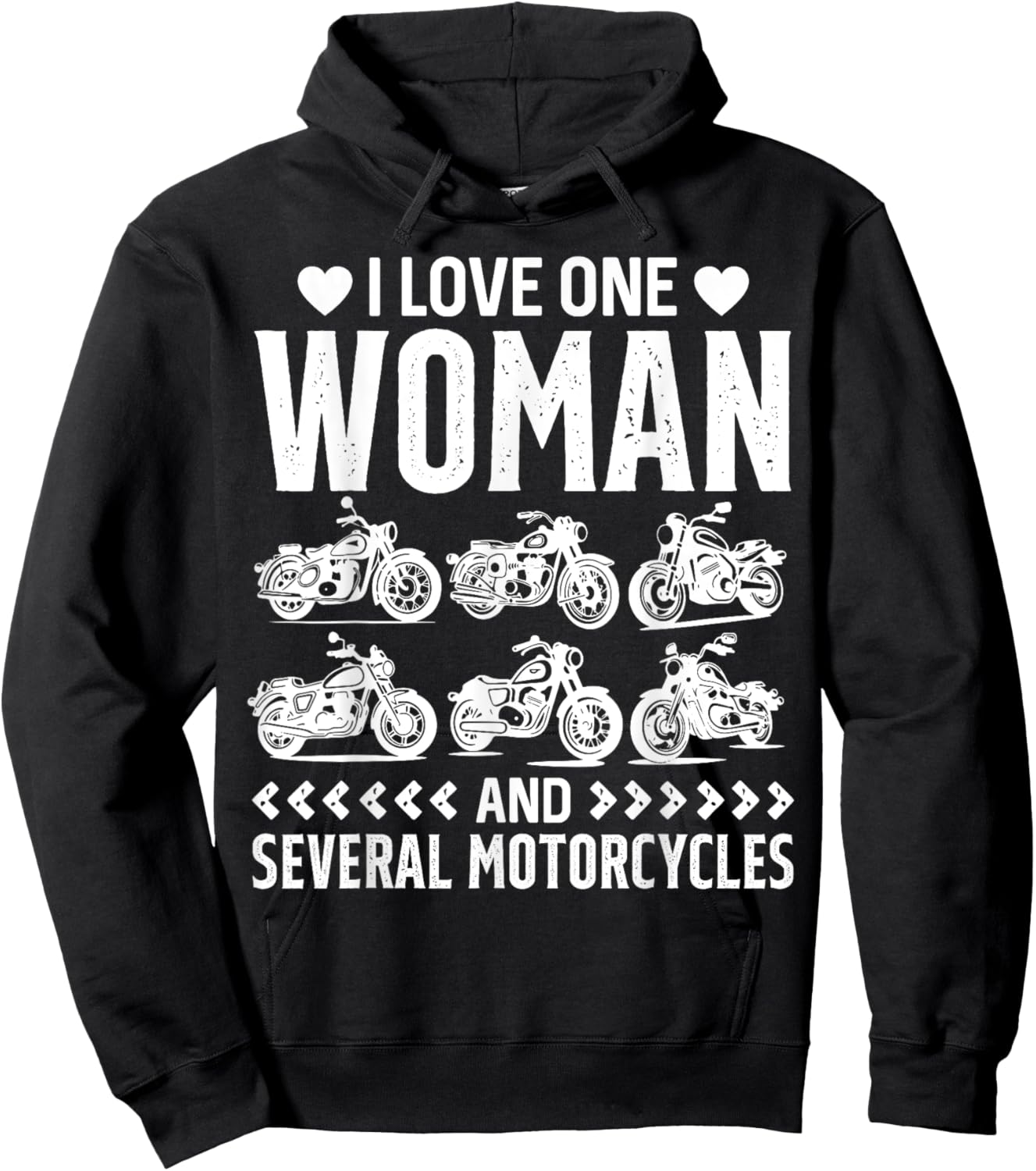 Bike Riding I Love One Woman And Several Motorcycles Rider Hoodie - Hoodie | Black