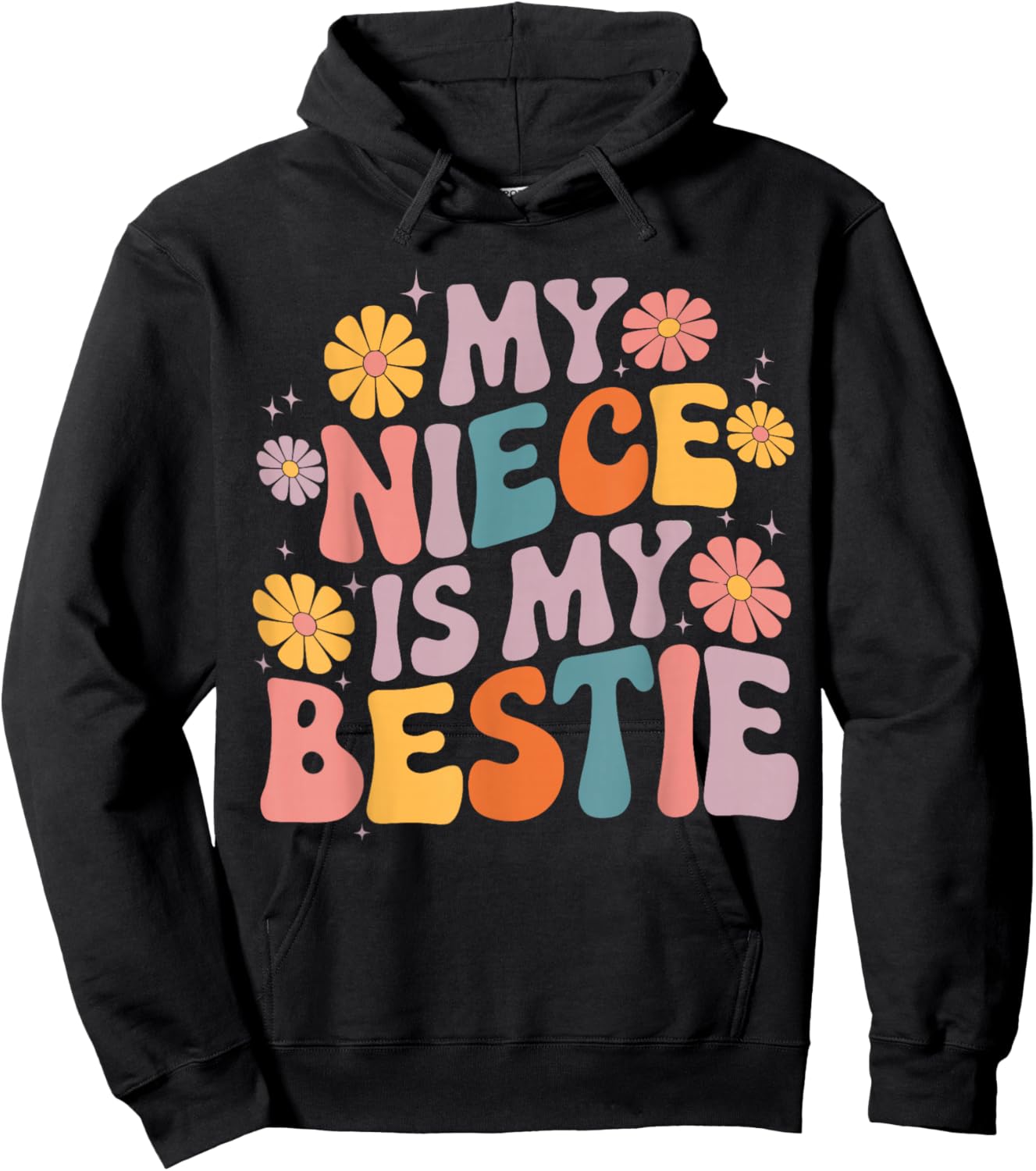My Niece is My Bestie Auntie Niece matching Twinning Girls Hoodie - Hoodie | Black
