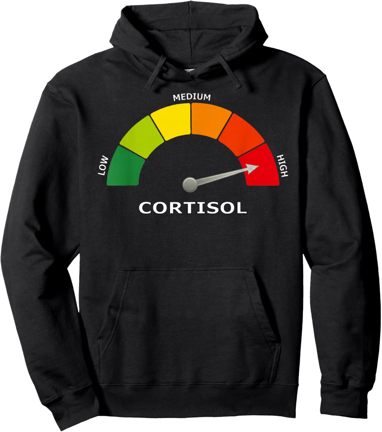 Lustiges Stressmessgerät zum Laufen mit reinem Cortisol Hoodie - Hoodie | Black