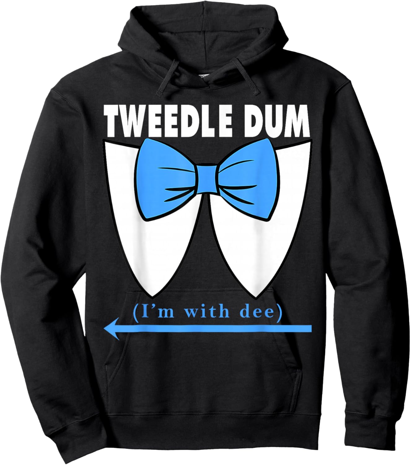 Couple Tweedle Dum Costume Halloween Fairytale Character Hoodie - Hoodie | Black