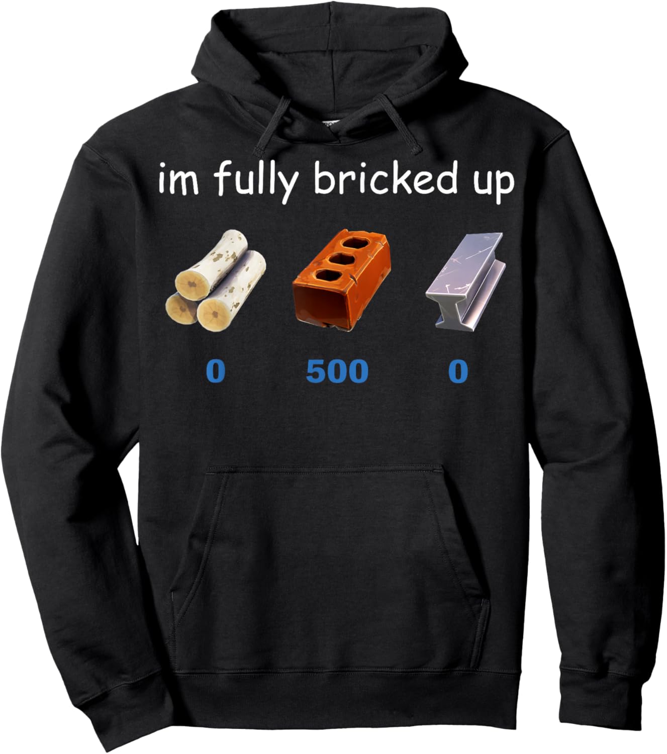 I'm Fully Bricked Up Funny Gaming , black, S Hoodie - Hoodie | Black