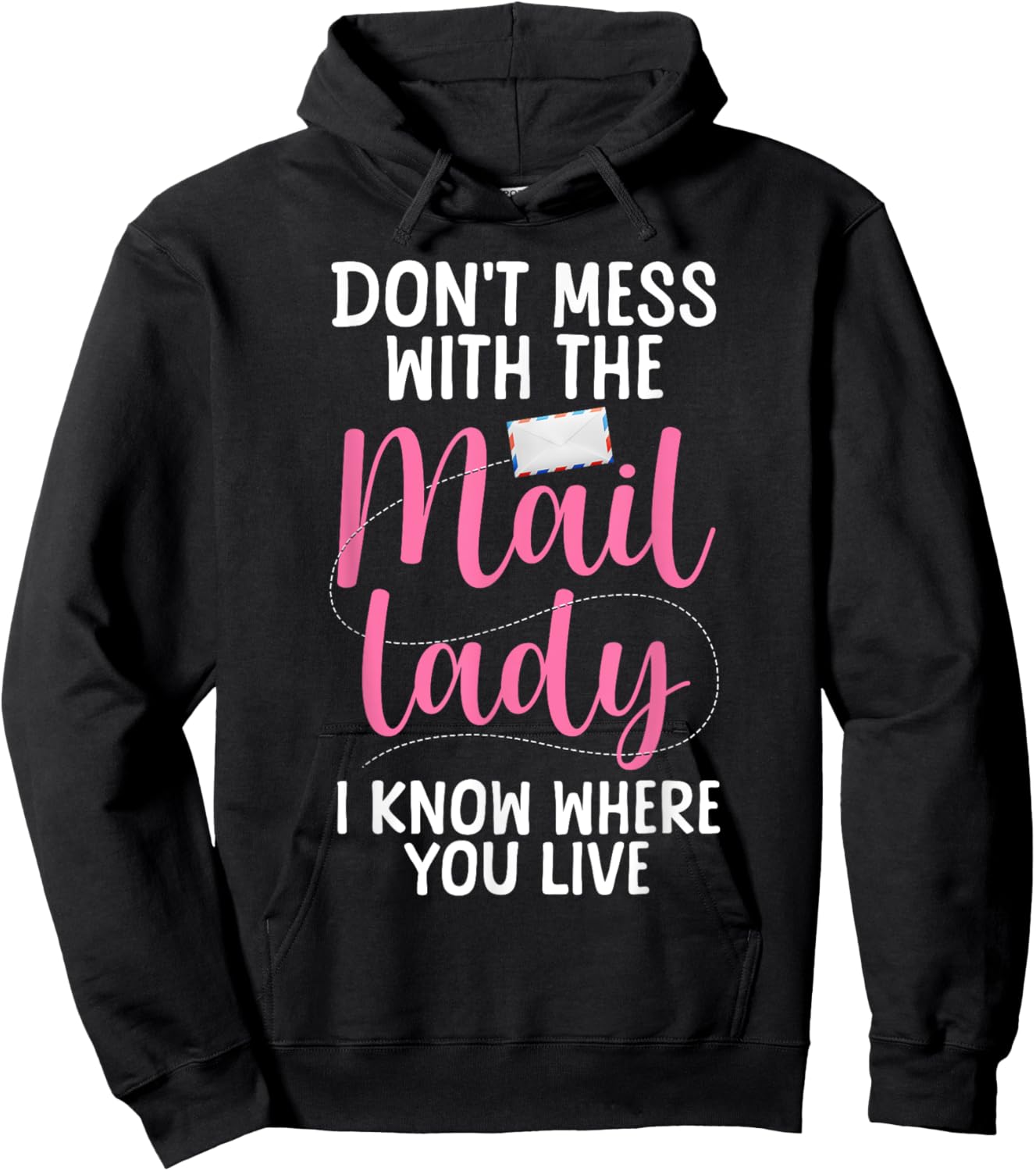 Mail Lady Design Girls Mail Carrier Postal Worker Hoodie - Hoodie | Black