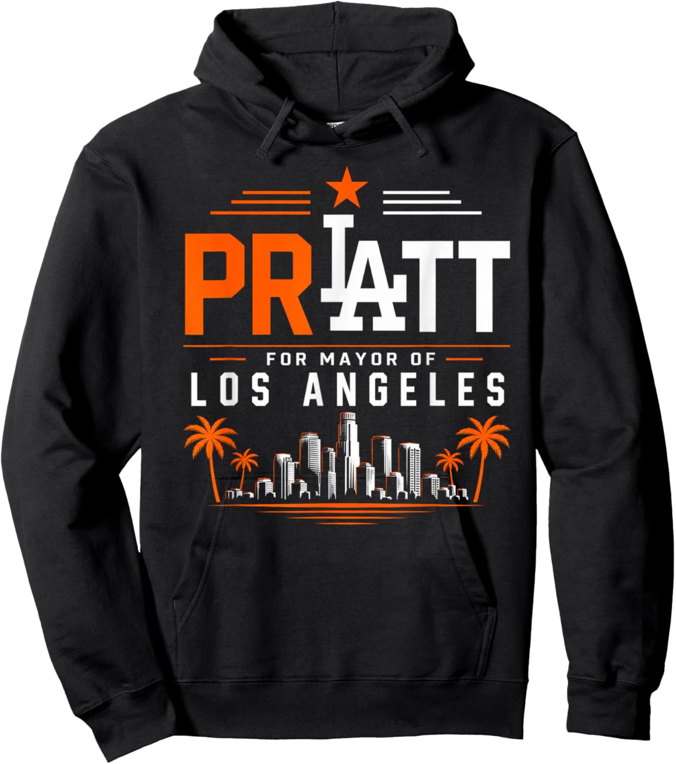 Vintage Pratt for Mayor of Los Angeles Hoodie - Hoodie | Black