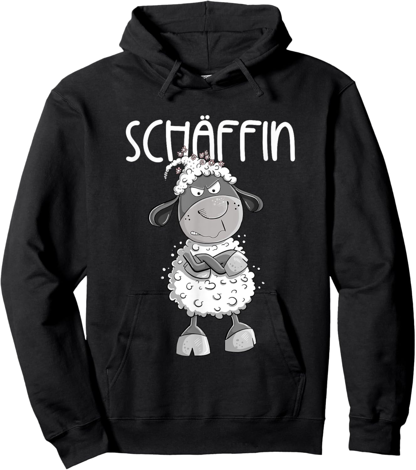 with German Text "Cooles Schäffin Schaf Für die Chefin Vorgesetzte Teamleiter Hoodie - Hoodie | Black