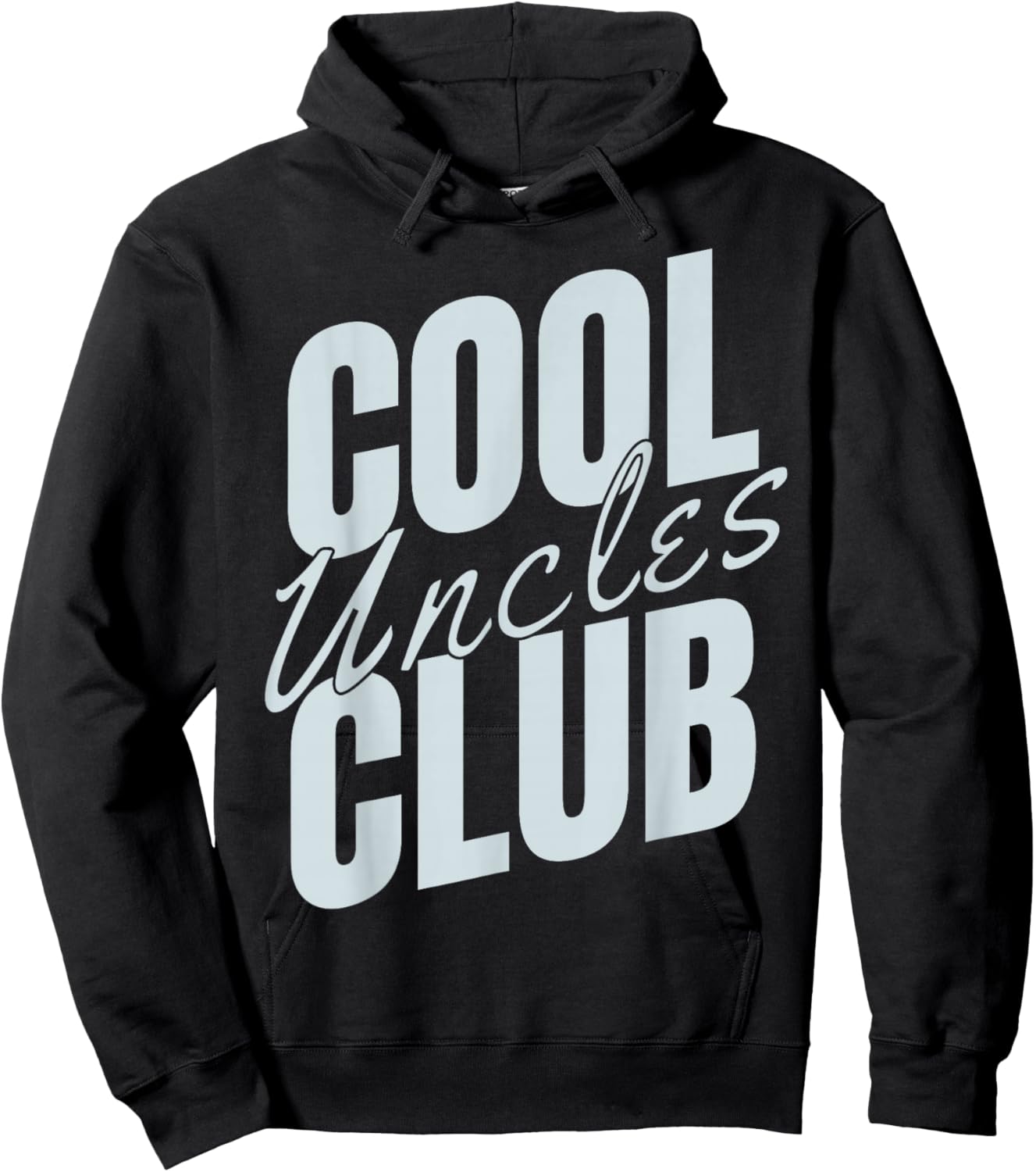 Cool Uncles Club Bold Text Design Hoodie - Hoodie | Black