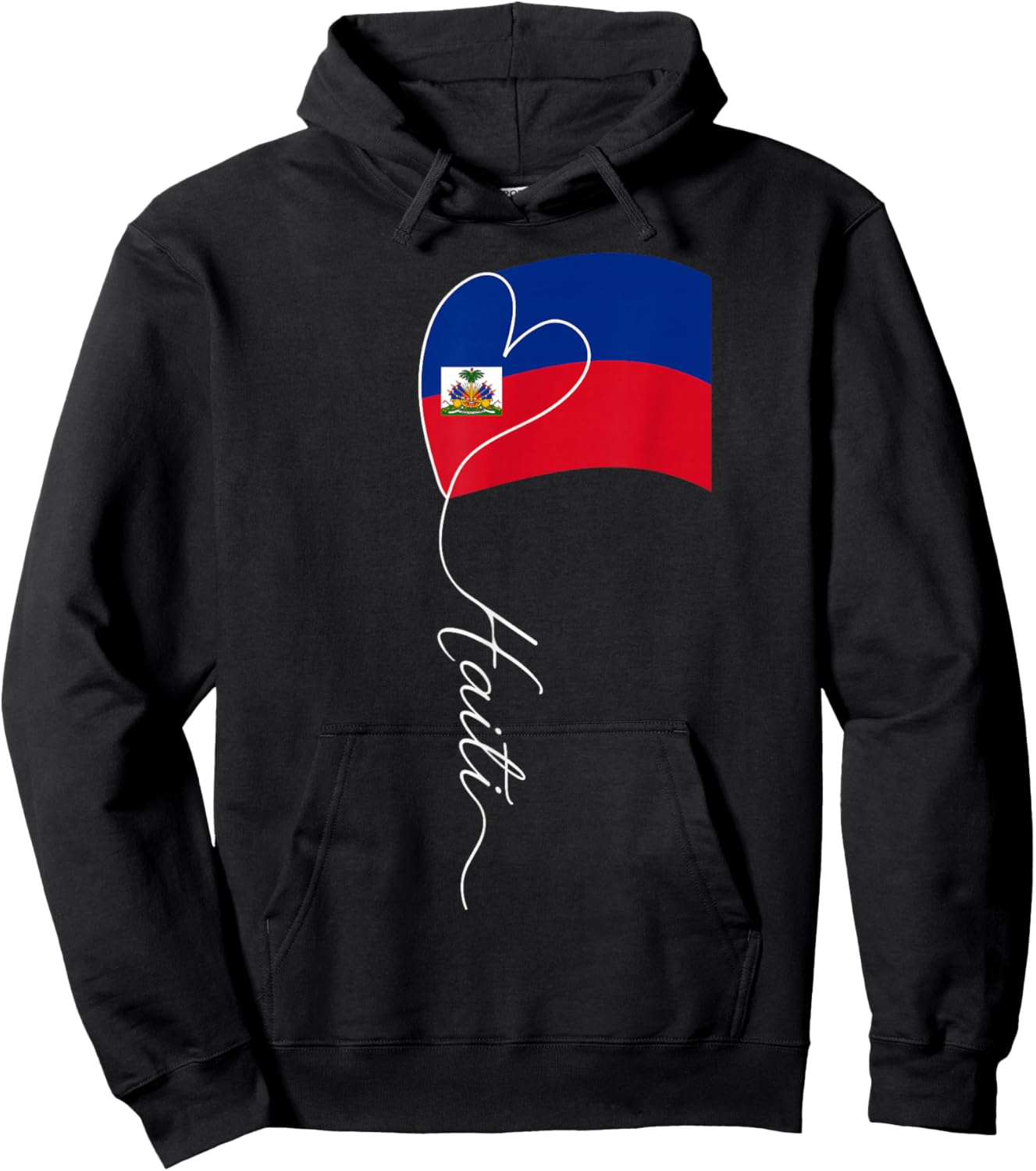 Heart Haiti Haitian Flag Day Women Haiti Flag Hoodie - Hoodie | Black