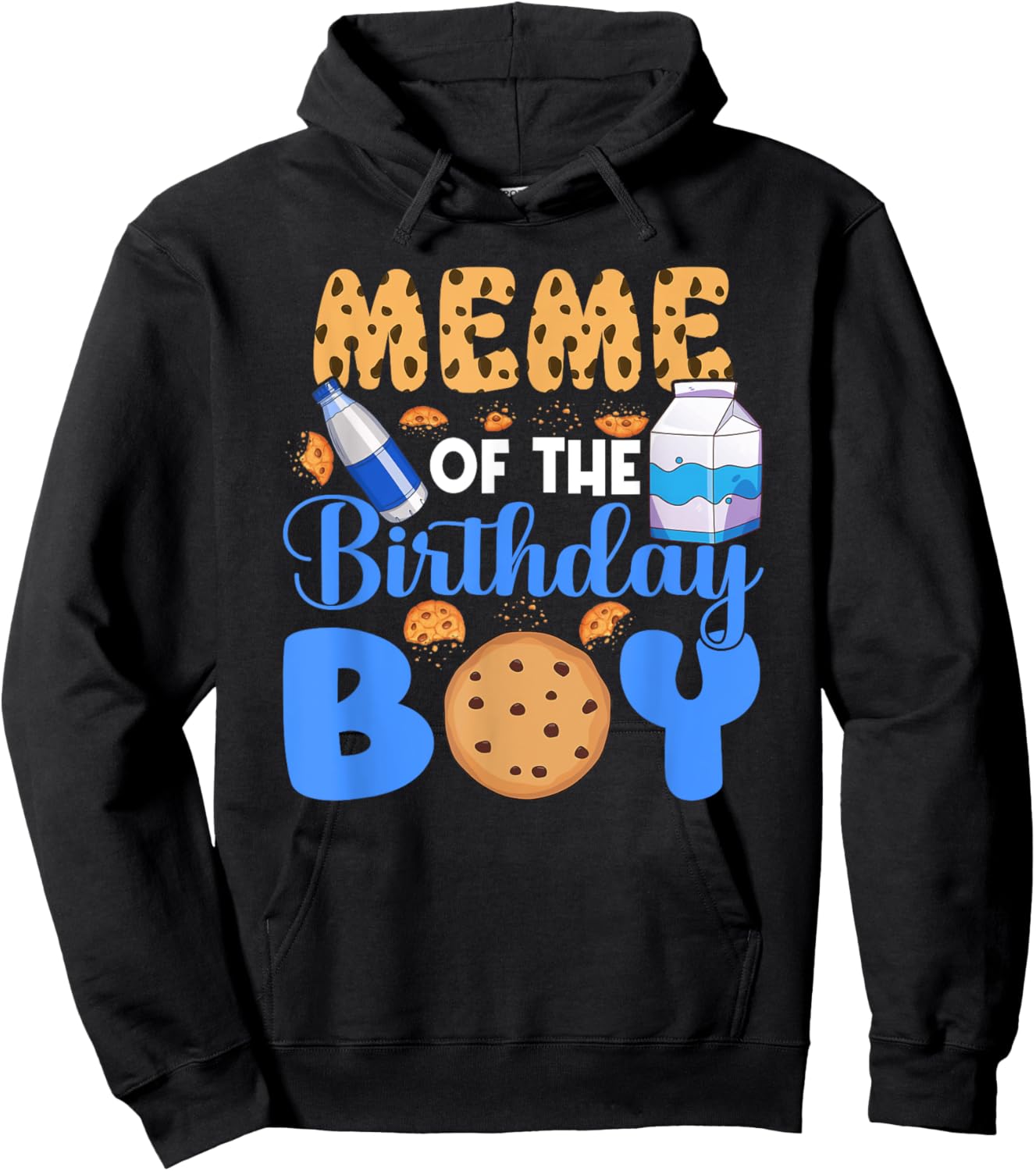 Meme of The Birthday Boy Milk and Cookies 1st Birthday Hoodie - Hoodie | Black