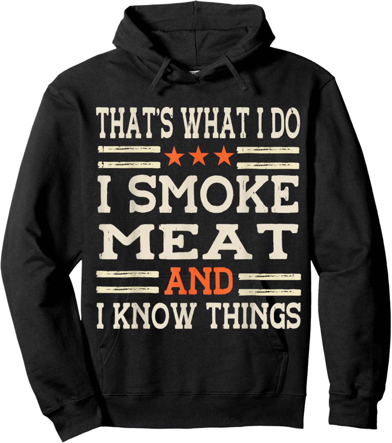 That's What I Do I Smoke Meat I Know Things BBQ Master Hoodie - Hoodie | Black