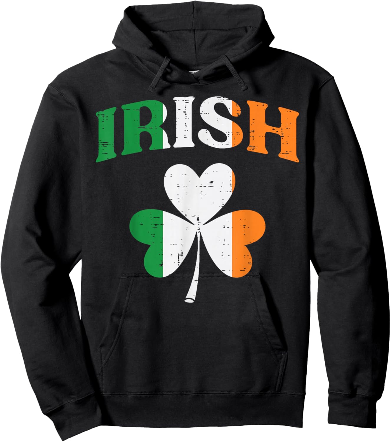 St. Patrick's Day Irish Shamrock Flag Women Kids Hoodie - Hoodie | Black
