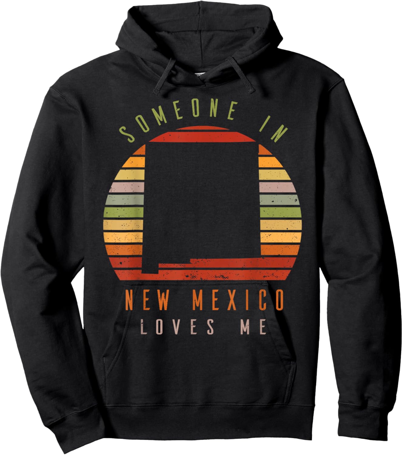 Someone In New Mexico Loves Me Vintage State Retro Hoodie - Hoodie | Black