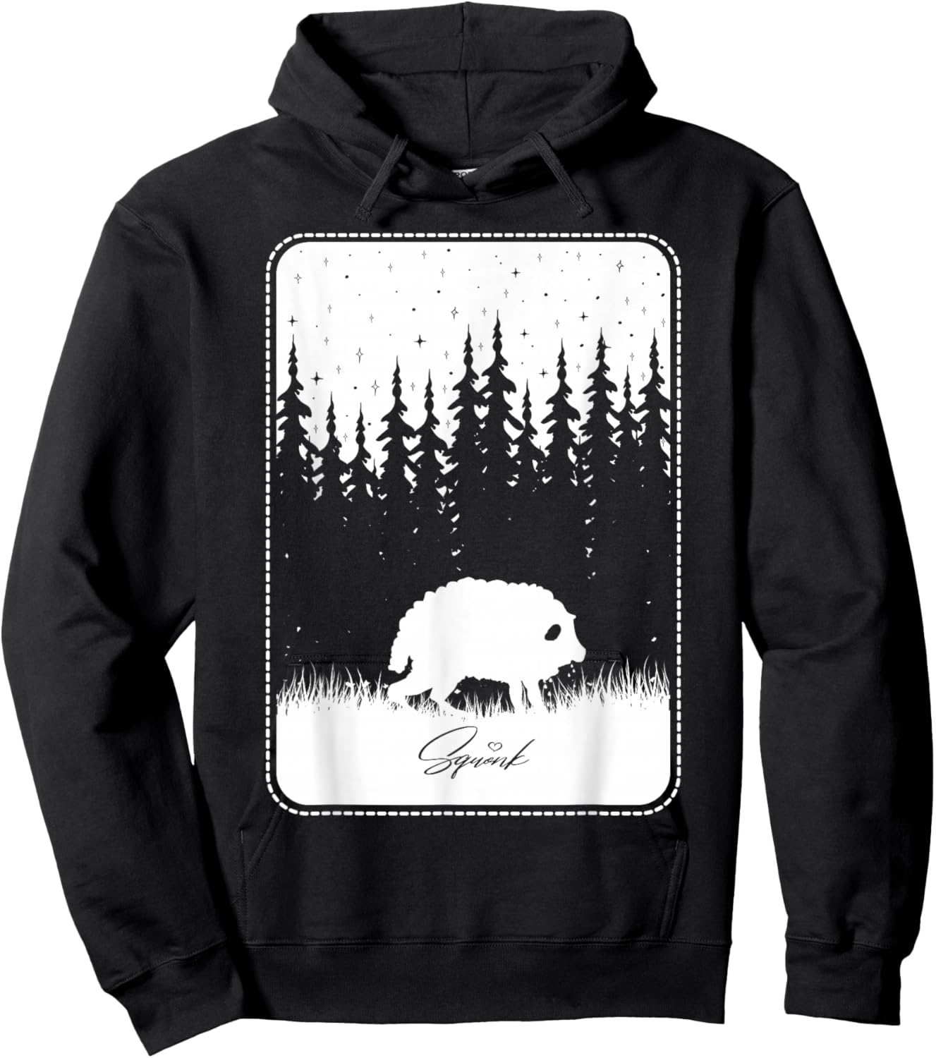 Cryptid Squonk Starry Night Folklore Creature Cryptozoology Hoodie - Hoodie | Black