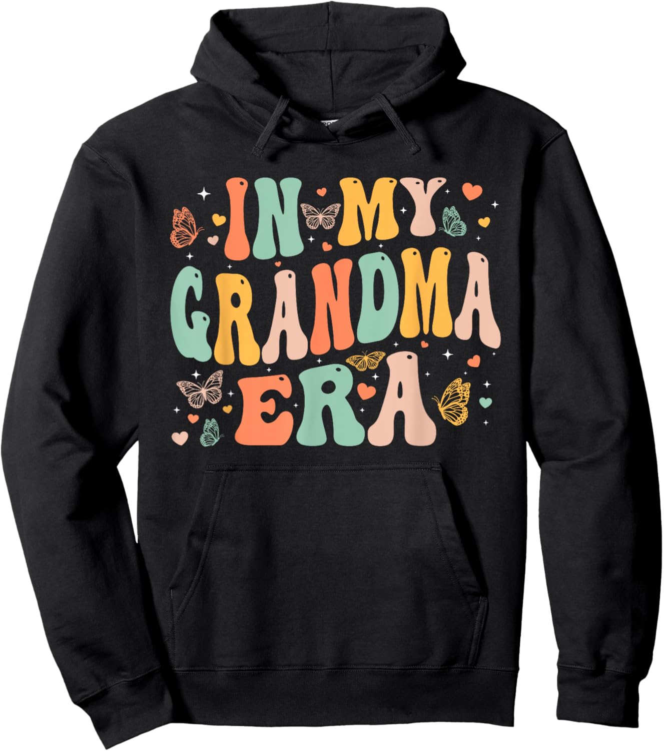 Retro Groovy In My Grandma Era Mother's Day Gifts Women Hoodie - Hoodie | Black