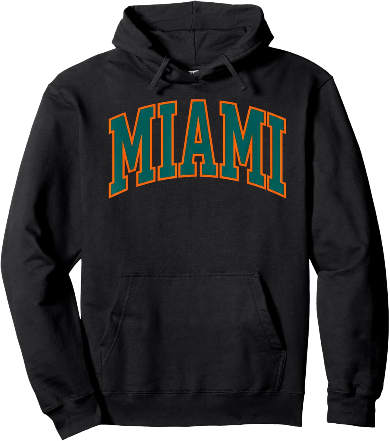Miami Classic Block Typography Graphic Hoodie - Hoodie | Black