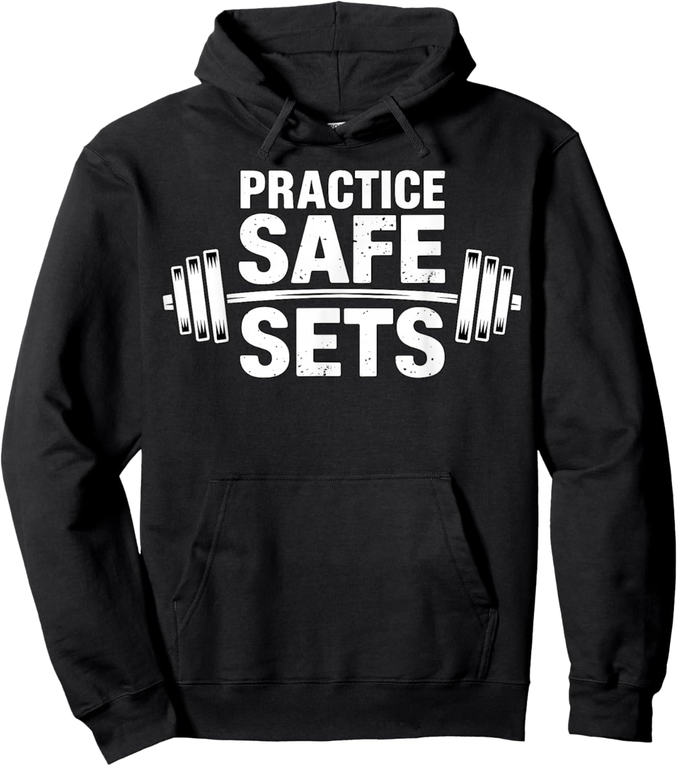 Practice Safe Sets Funny Gym Fitness Weightlifting Hoodie - Hoodie | Black