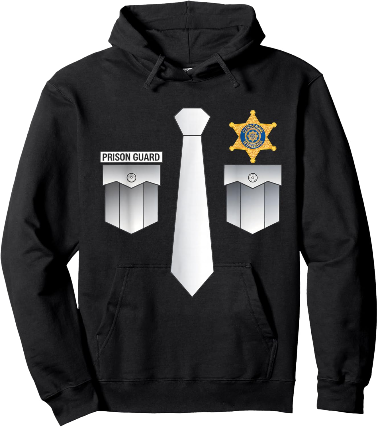Prison Guard Police Correctional Officer Uniform Guard Hoodie - Hoodie | Black
